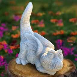 Gothic Dragon Statue Concrete Figurine Cement Wildlife Decoration Handmade Dragon Lover Gift Gsrden Snd Home Ornament Yard Art - thumbnail 1