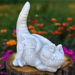 Gothic Dragon Statue Concrete Figurine Cement Wildlife Decoration Handmade Dragon Lover Gift Gsrden Snd Home Ornament Yard Art - thumbnail 3