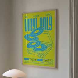 Vinyl Only Print - Typographic Poster Wall Art Event Record Trendy Club Raving Music Funky Disco Soul Artwork - thumbnail 1