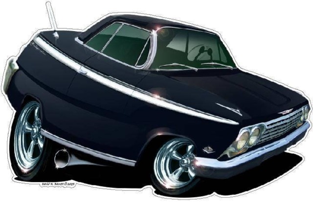 1962 Impala Classic Car Wall Decal Man Cave Vinyl Sticker - 2Ft-4Ft - image 1