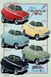 1962 Impala Classic Car Wall Decal Man Cave Vinyl Sticker - 2Ft-4Ft - thumbnail 2