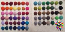 Custom Color Felt Ball Rug Handmade Wool Nursery Rug - thumbnail 1