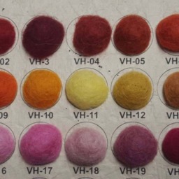 Custom Color Felt Ball Rug Handmade Wool Nursery Rug - thumbnail 2