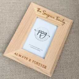 Wooden Personalised Engraved Photo Frame - thumbnail 4