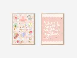 Personalised Girls, You Can Do Anything Prints. Positive Affirmation Print For Girls Room, Nursery Or Playroom - Prints Only, Unframed - thumbnail 1