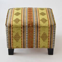 Ekenas Footstool Slipcover F01 Tribal Bohemian Kilim Rug Ottoman Footstool Cover Tabouret Couverture Fu??hocker Abdeckung - thumbnail 3
