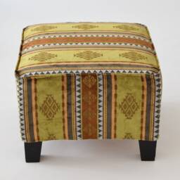 Ekenas Footstool Slipcover F01 Tribal Bohemian Kilim Rug Ottoman Footstool Cover Tabouret Couverture Fu??hocker Abdeckung - thumbnail 2