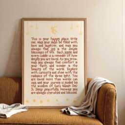 Sikh Nursery Divinity Print - Guru Nanak Punjabi Kids Playroom Religious Wall Decor Bedroom Children - thumbnail 2