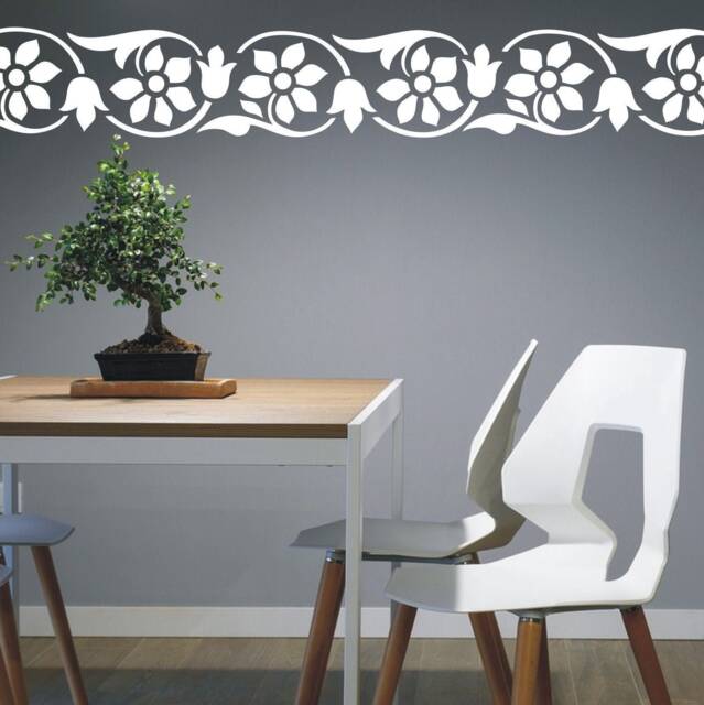 Baroque, Border, Wall Stencil, Painter's Stippling Frieze, Decor, Stencil Frieze Antiquity - image 1