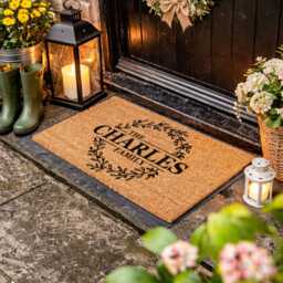 The Patterson Script Welcome Mat - Personalized Last Name Rug Entryway Gift - thumbnail 4