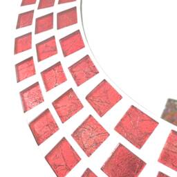 Rose Red Round Mosaic Mirror - thumbnail 3