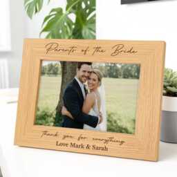 Parents Of The Bride Gift - Personalised Mum Dad Wedding Photo Frame - thumbnail 3