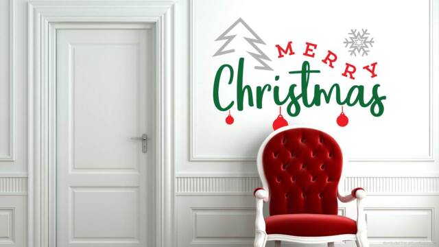 Large Merry Christmas Wall Decal - image 1