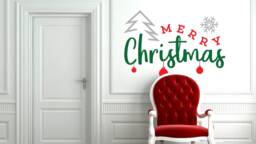 Large Merry Christmas Wall Decal - thumbnail 1