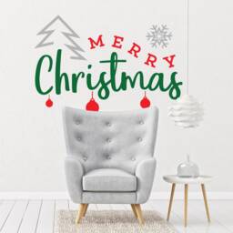 Large Merry Christmas Wall Decal - thumbnail 2