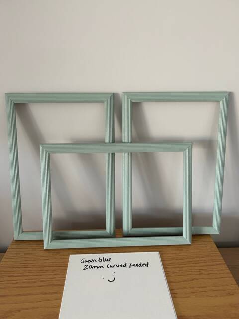 Bespoke Reeded Picture Frame - Hand-Painted Curved Wooden Art - image 1