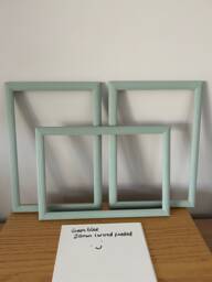 Bespoke Reeded Picture Frame - Hand-Painted Curved Wooden Art - thumbnail 1