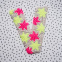 Neon Custom Letter Star Wall Hanging - thumbnail 3