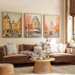 Set Of 3 Bucharest Poster, Romania European Culture Travel Print, Wall Decor, Art - thumbnail 3