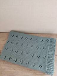 Hand-Knitted Merino Wool Baby Blanket