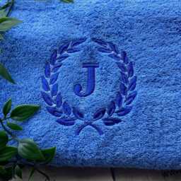 Personalised Embroidered Monogram Laurel Towel Hand Bath Sheet 500Gsm 100% Cotton - thumbnail 3