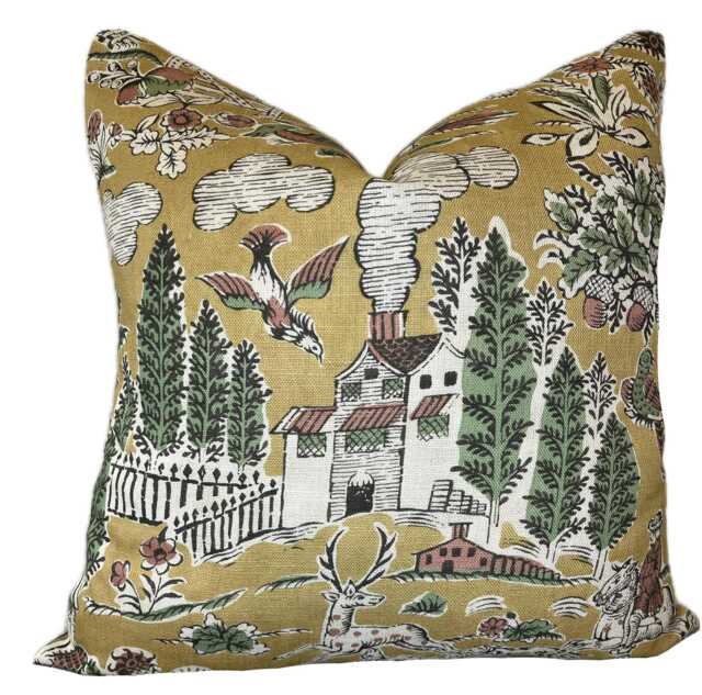 G.p & J Baker Home Park Ochre Double Sided Cushion Cover Pillow - image 1