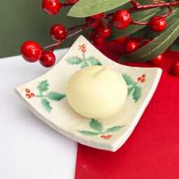 Holly Christmas Candle Tealight Dish - thumbnail 1