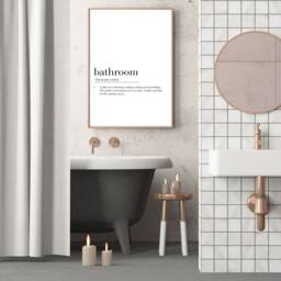 Bathroom Definition Quote Print - Printed Onto Thick 220Gsm Premium Finish Paper - A4 & A3 Sizes Available - thumbnail 2