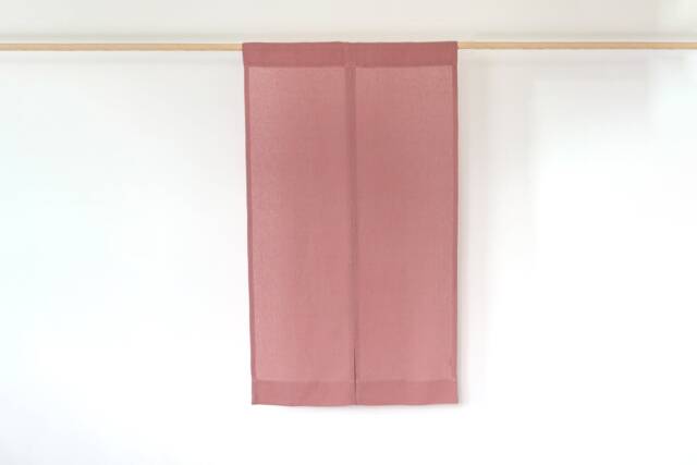 Linen Japanese Style Curtains in Dusty Pink, Noren Door Curtains, Linen Doorway Curtains - image 1