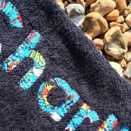 Personalised Navy Blue Bath Towel Girls/Boys 100% Cotton - thumbnail 3