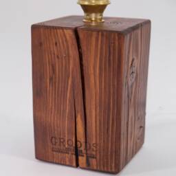 Handmade Reclaimed Wood Edison Table Lamp, Vintage Deco Style - thumbnail 3