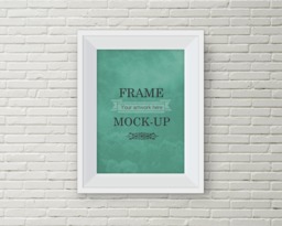 White A4 Mockup, White Frame Styled Stock, Stock Photo, Frame, White, Brick Background, A Series, A1, A2, A3, A4, A0, Digital, Download - thumbnail 1