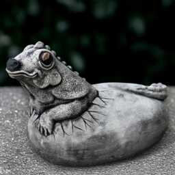 Outdoor Baby Lizard Statue Concrete Figurine Stone Dragon Sculpture Garden Animal Decoration Handmade Art Animal Ornament Gift - thumbnail 1