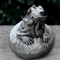 Outdoor Baby Lizard Statue Concrete Figurine Stone Dragon Sculpture Garden Animal Decoration Handmade Art Animal Ornament Gift - thumbnail 2
