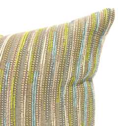 Blue & Green Throw Pillow Cover Modern Striped Upholstery Fabric Pillowcase - thumbnail 3