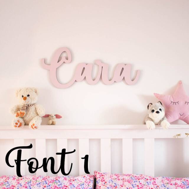Personalised Wooden Name Sign, Childrens Wall Nursery Decoration, Girls Boys Bedroom Names, Plaques, Door Sign - image 1