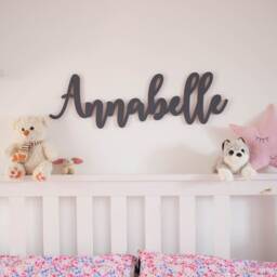 Personalised Wooden Name Sign, Childrens Wall Nursery Decoration, Girls Boys Bedroom Names, Plaques, Door Sign - thumbnail 2