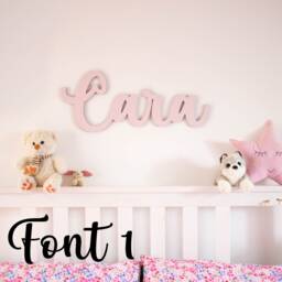 Personalised Wooden Name Sign, Childrens Wall Nursery Decoration, Girls Boys Bedroom Names, Plaques, Door Sign - thumbnail 1