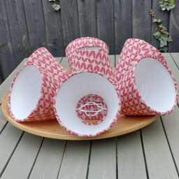 Red Linen Candle Clip Lampshade For Wall Lights Chandeliers - thumbnail 2