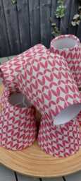 Red Linen Candle Clip Lampshade For Wall Lights Chandeliers - thumbnail 1