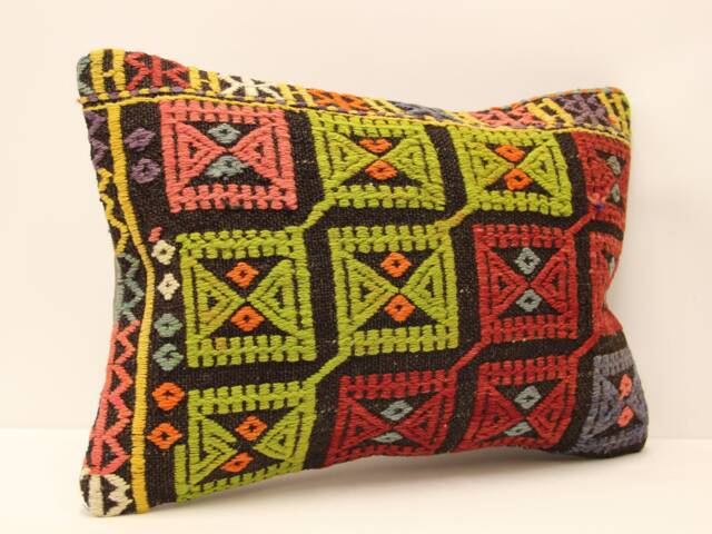 Throw Lumbar Kilim Pillow 14x20 Inch(35x50 cm Bohoturkish Kilim Pillowcover Chair Small Oblong Cushion Cover Tribal Pillow 4Bef-294 - image 1