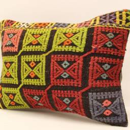 Throw Lumbar Kilim Pillow 14x20 Inch(35x50 cm Bohoturkish Kilim Pillowcover Chair Small Oblong Cushion Cover Tribal Pillow 4Bef-294 - thumbnail 3