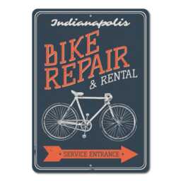 Bike Repair Sign, Rental Bicycle Wall Decor, Bicyclist Gift, Lover Custom Shop Sign - Quality Aluminum Repairs - thumbnail 3