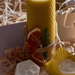 Beeswax Candles, Set Of 2 Pillar Candles, Gifts, Gifts, Boxing, Soap Vegetarian, Home Decor, Vegan, Candle, Scented Candles, Free Shipping - thumbnail 4