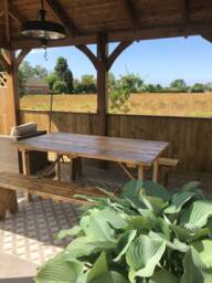 Reclaimed Scaffold Board Garden Table - Folding