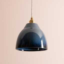 Blue Element Pendant Light in Ceramic & Brass/Nickel - thumbnail 1