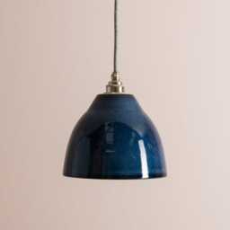 Blue Element Pendant Light in Ceramic & Brass/Nickel - thumbnail 3