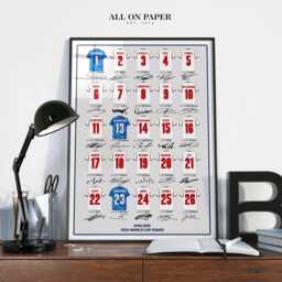 England 2026 World Cup Drawn Shirt Art Print Minimalist Collection Poster #e2 - thumbnail 1
