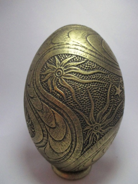 Acid Etched Nandou Eggshell, Aged Metal Patina - image 1
