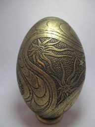 Acid Etched Nandou Eggshell, Aged Metal Patina - thumbnail 1